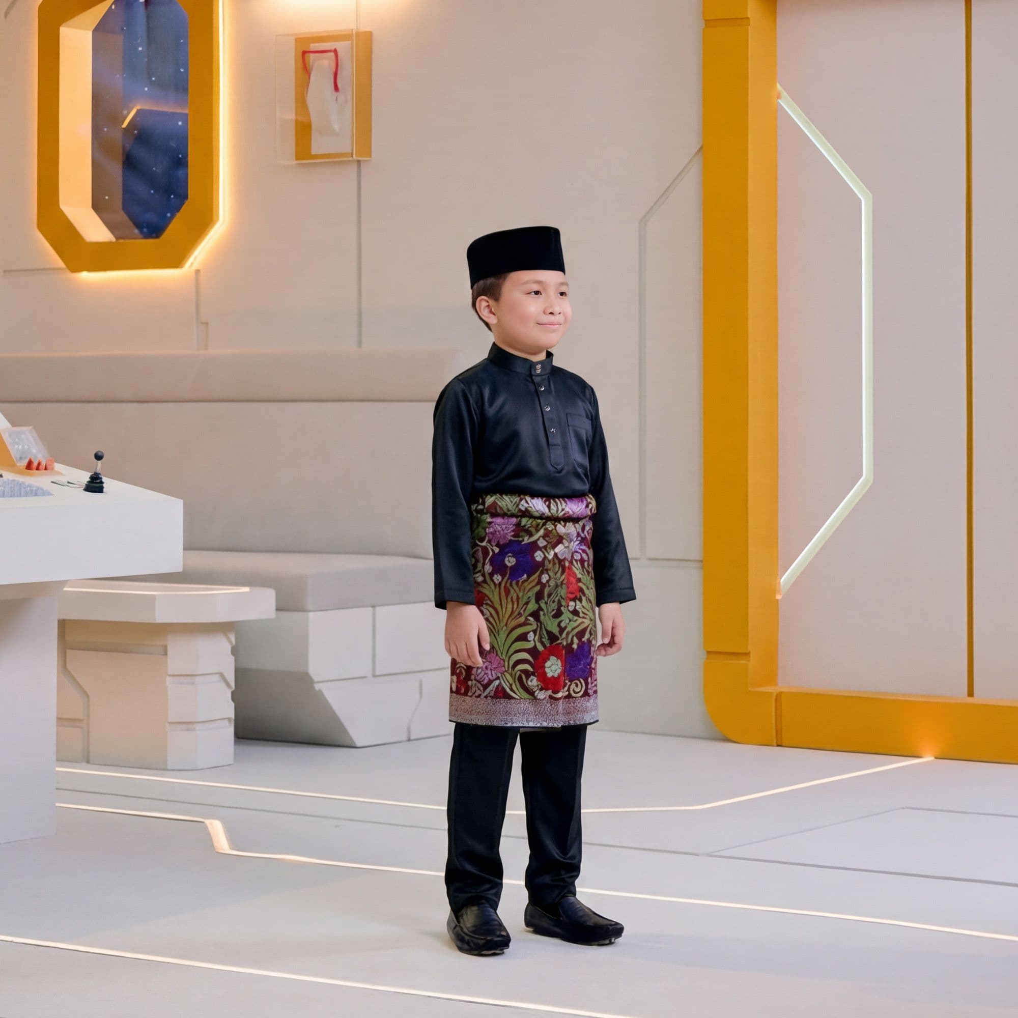 Baju Melayu Kids (Tema Hitam dan Putih)