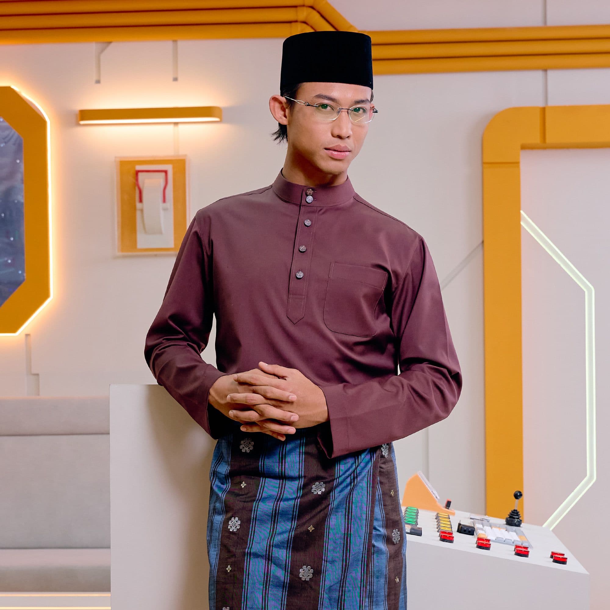 Baju Melayu Slim Fit Cotton
